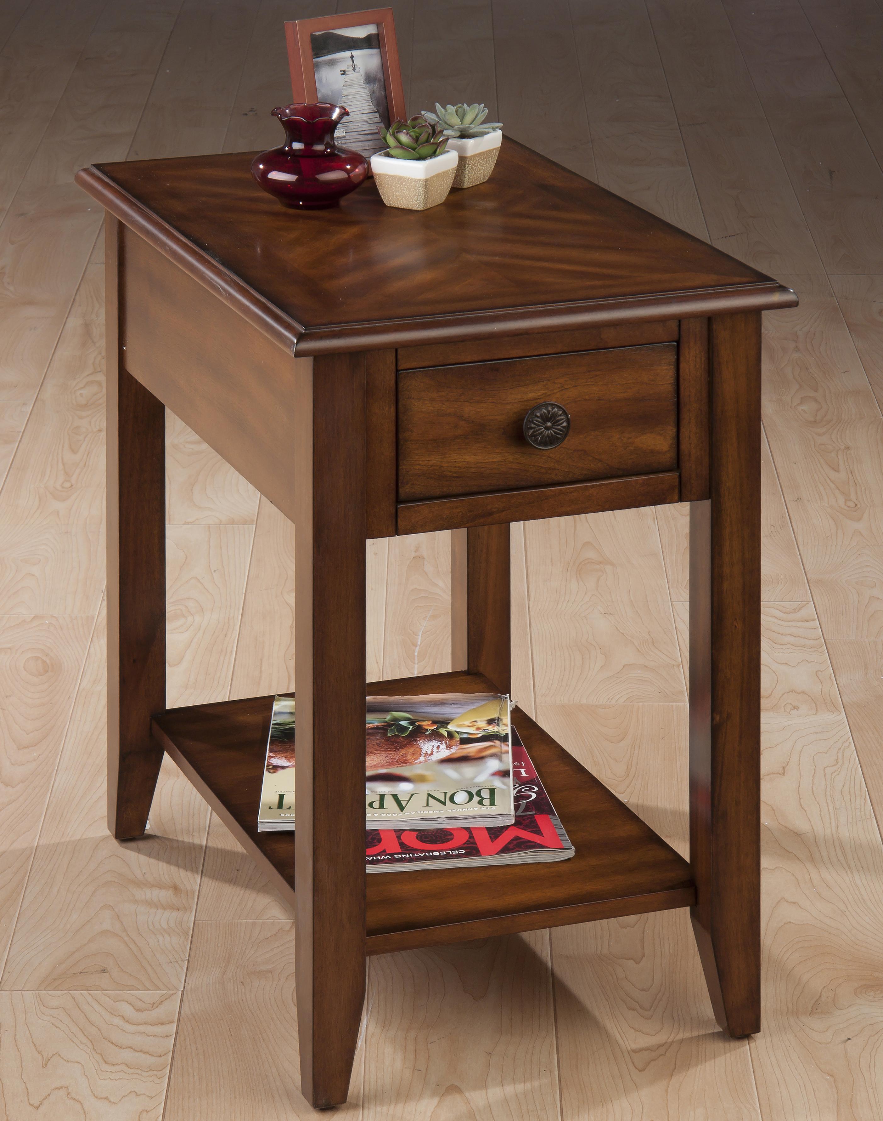 Jofran 103 Jofran 10317 Casual Brown Chairside Table with Drawer